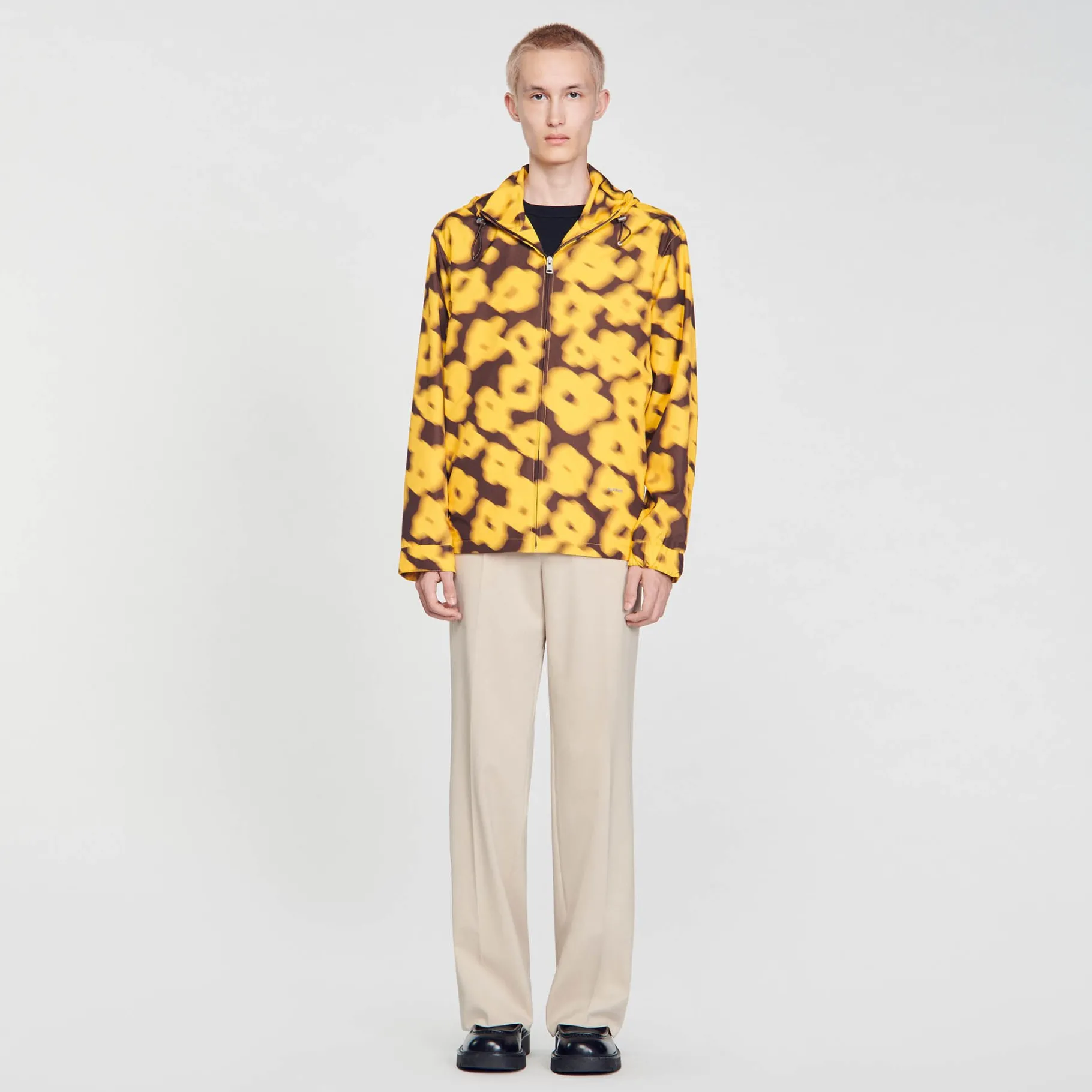 Cheap SANDRO Blouson Imprimé Fleuri Jaune