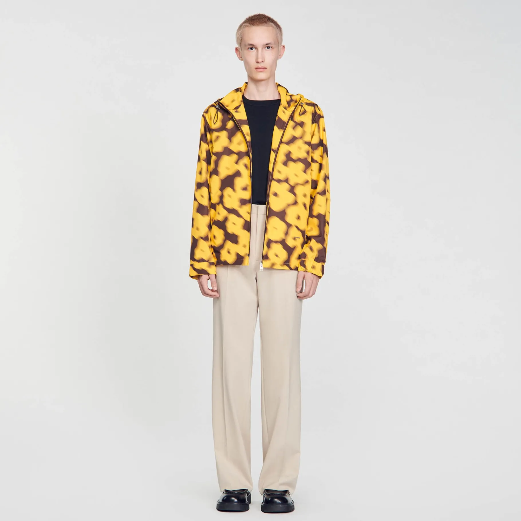 Cheap SANDRO Blouson Imprimé Fleuri Jaune