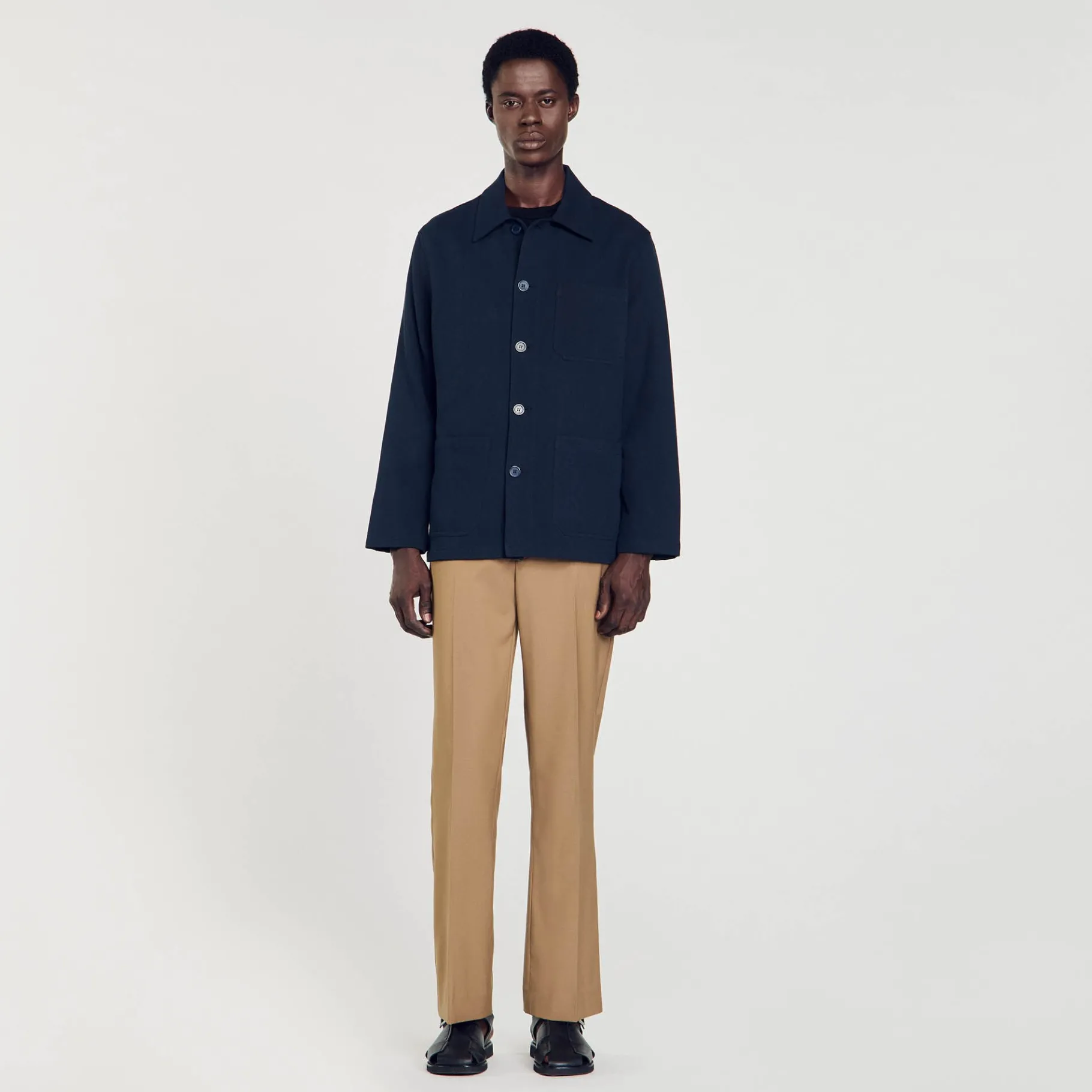 Cheap SANDRO Blouson Worker Bleu