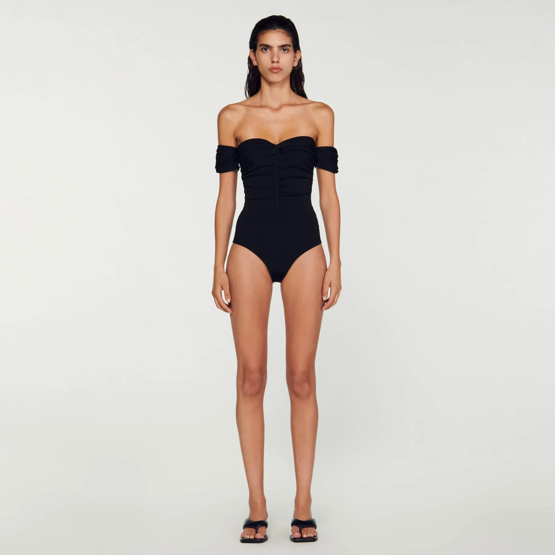 Cheap SANDRO Body épaules Dénudées Noir