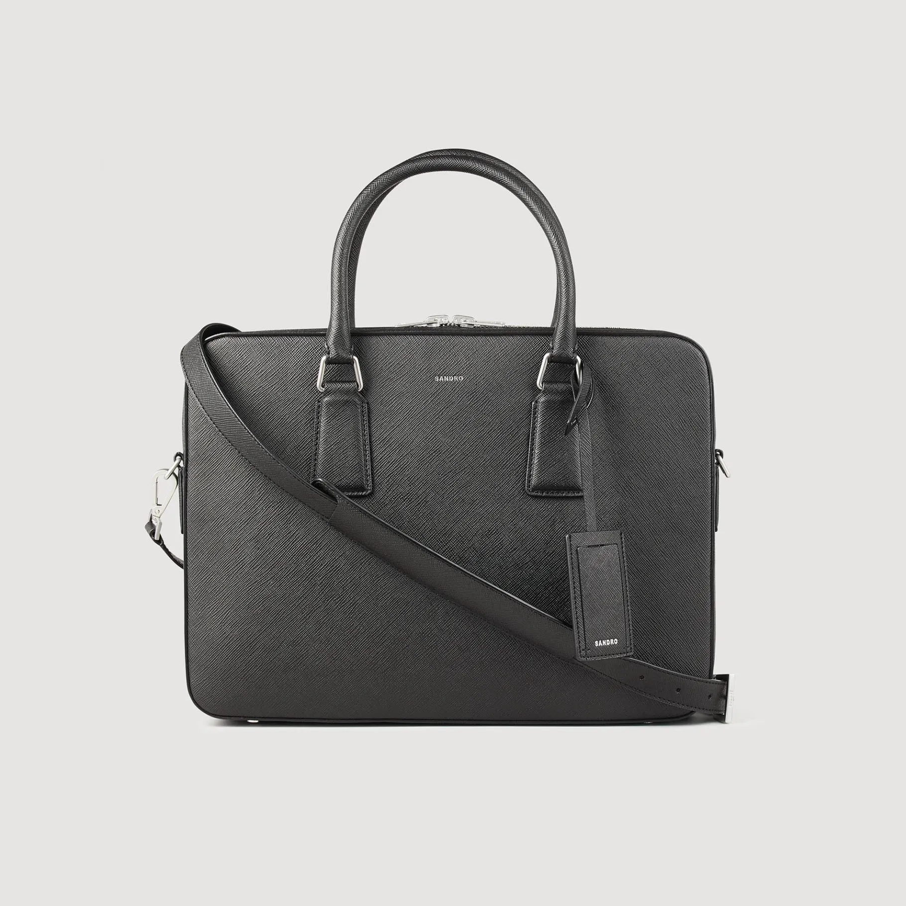 Best SANDRO Briefcase Slim En Cuir Reconstitué