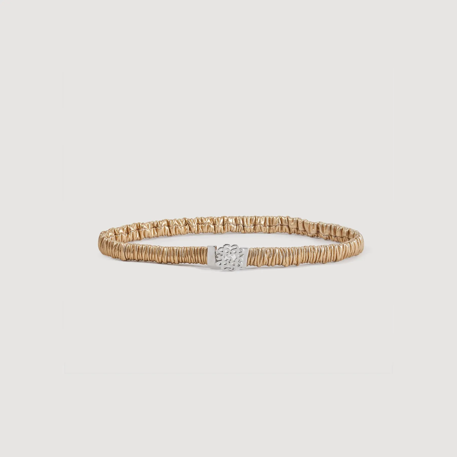 Shop SANDRO Ceinture En Cuir élastique Or