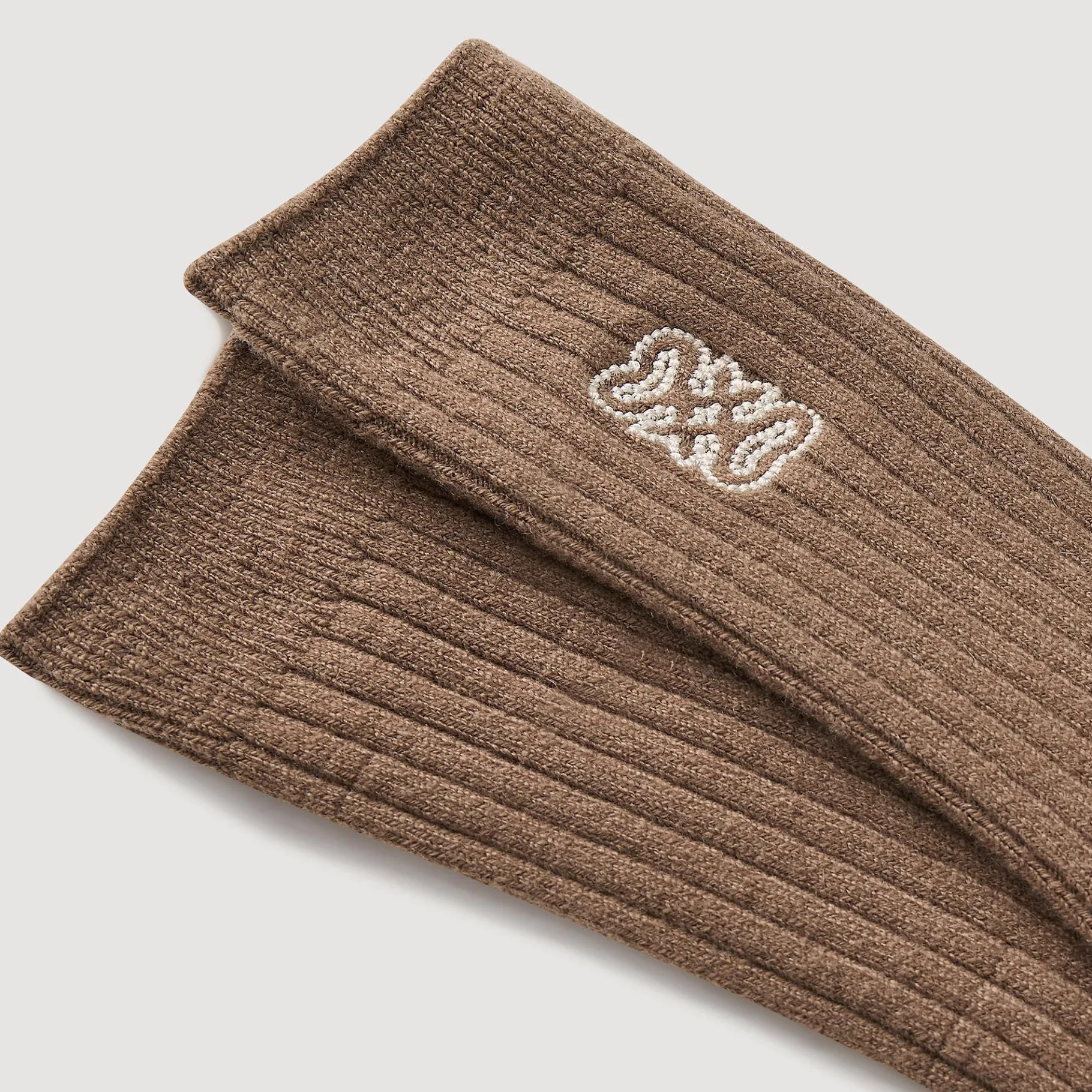 Store SANDRO Chaussettes Brodées Marron