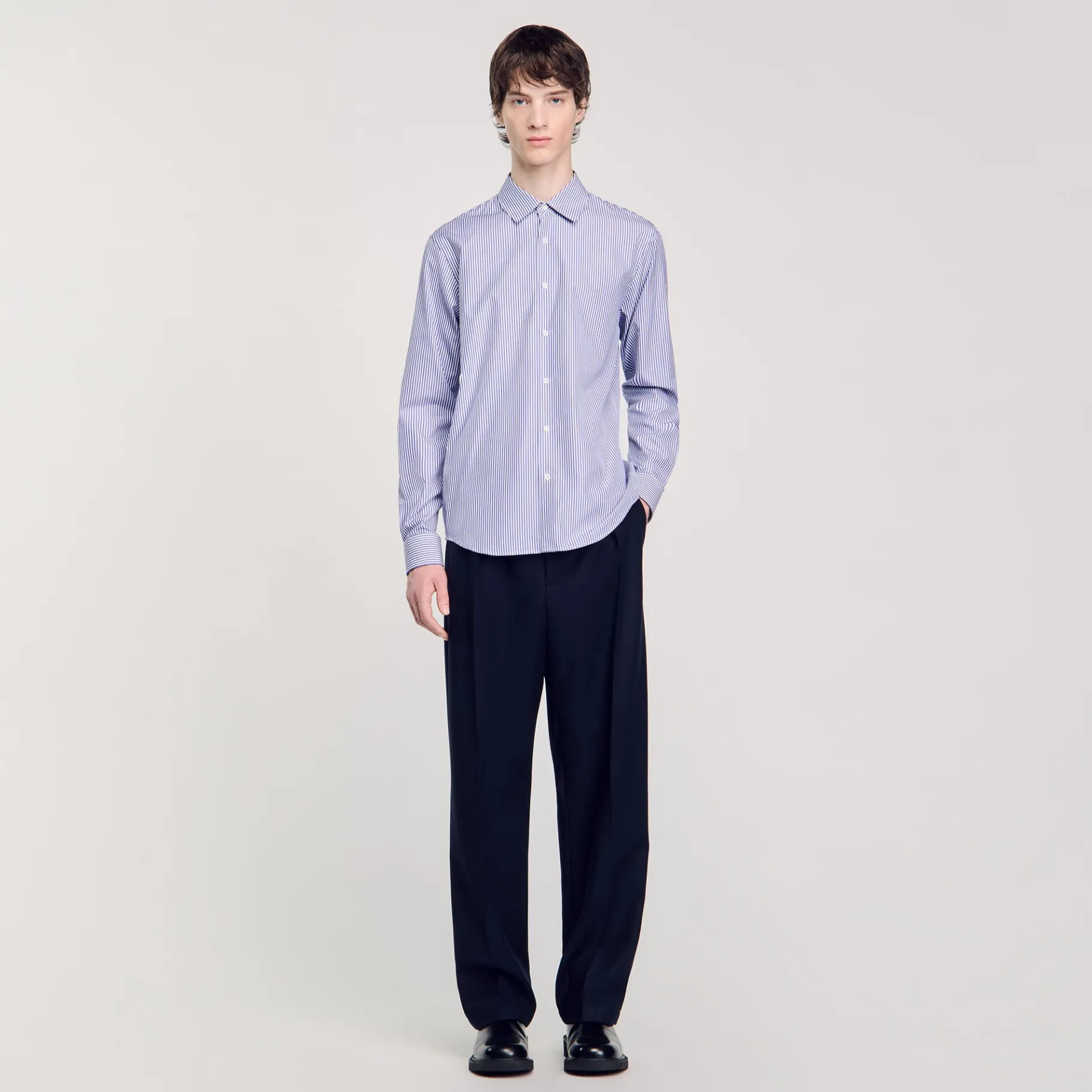 Flash Sale SANDRO Chemise à Rayures Bleu