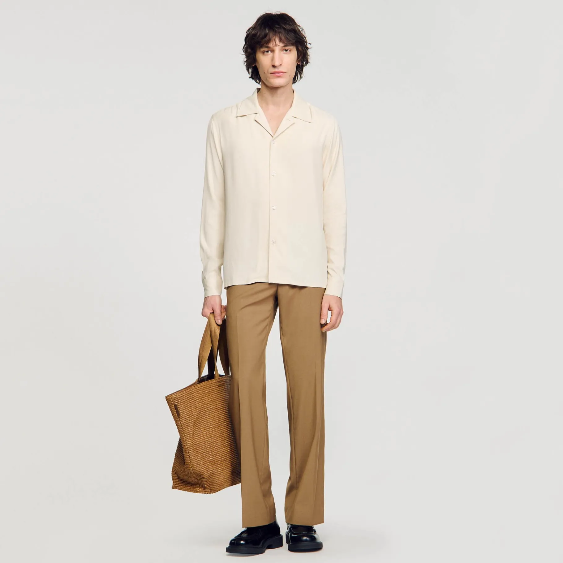 Flash Sale SANDRO Chemise Fluide Ecru