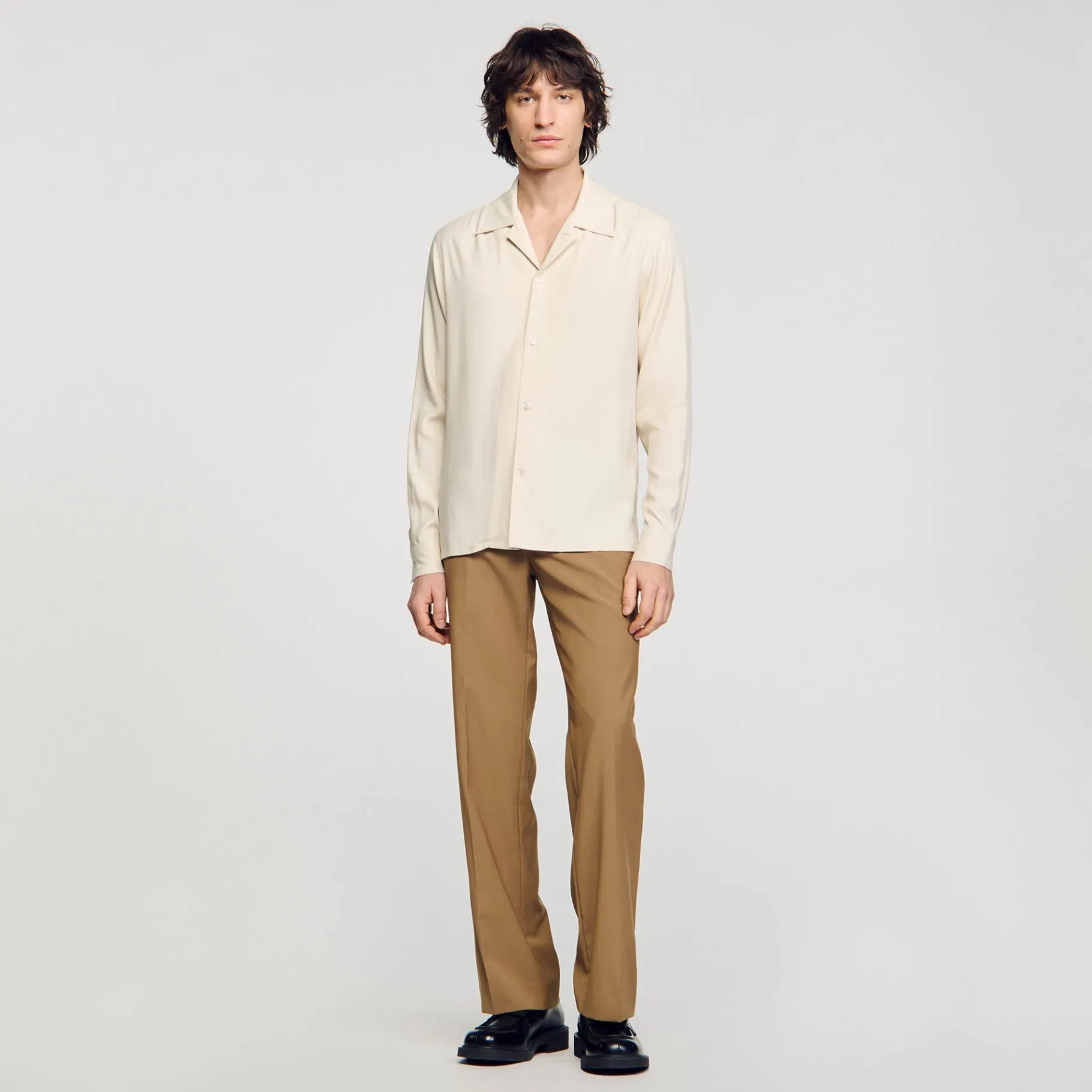 Flash Sale SANDRO Chemise Fluide Ecru