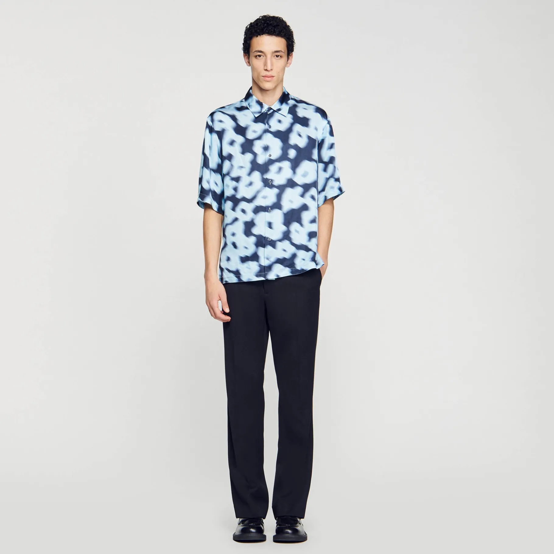 Online SANDRO Chemise Oversize Bleu