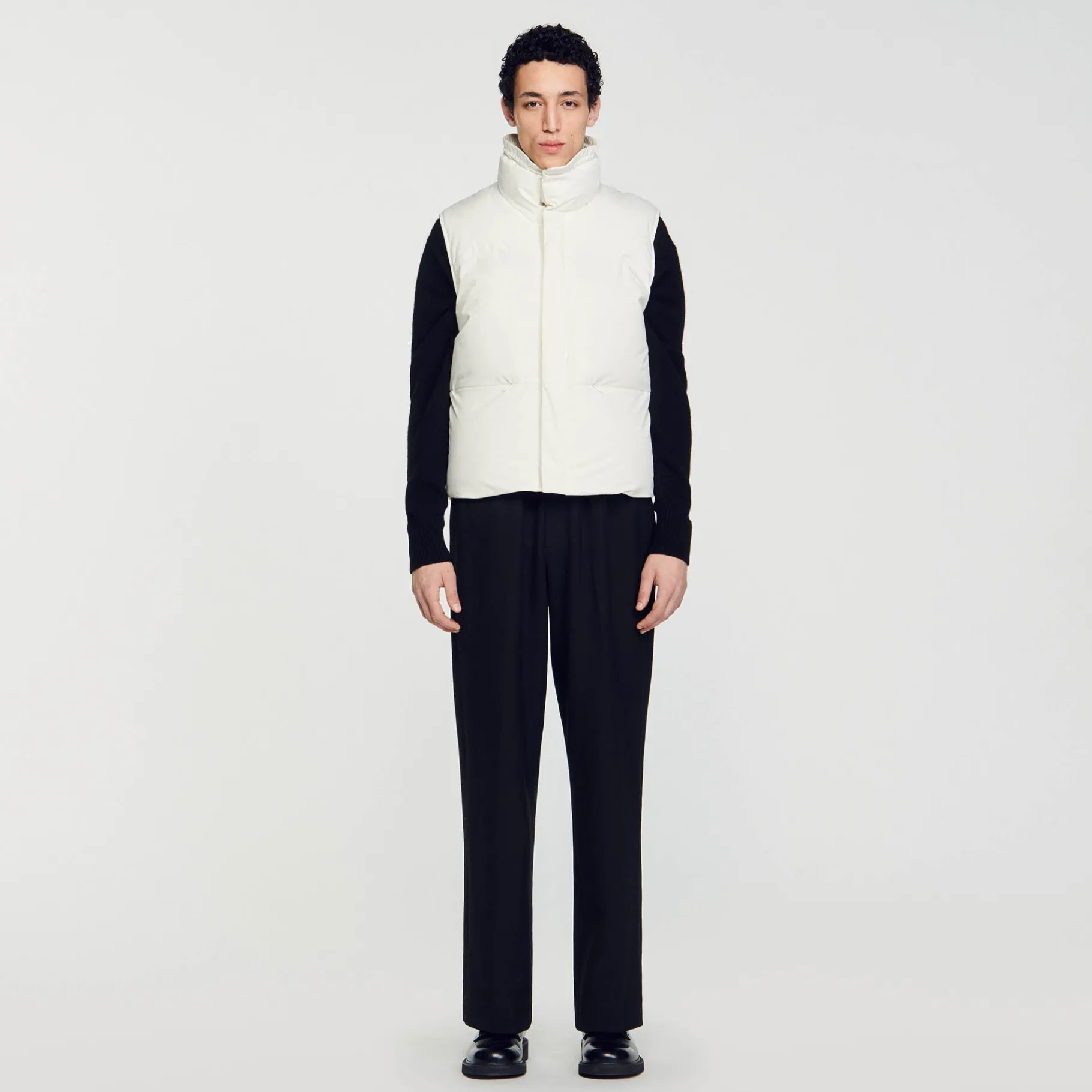 Cheap SANDRO Doudoune Sans Manches Ecru