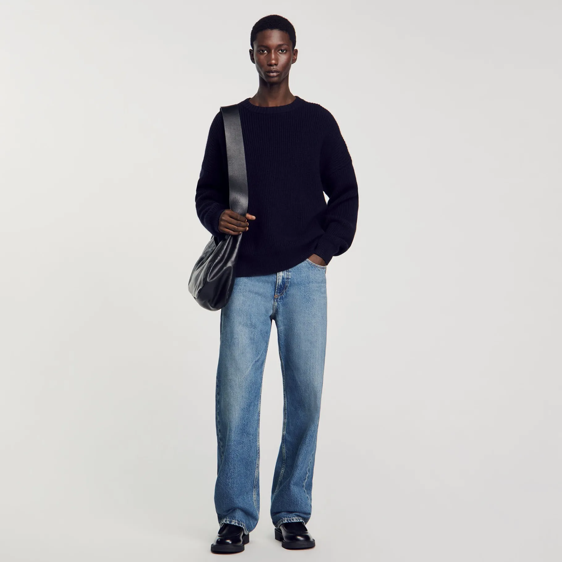 Hot SANDRO Jean Baggy Bleu