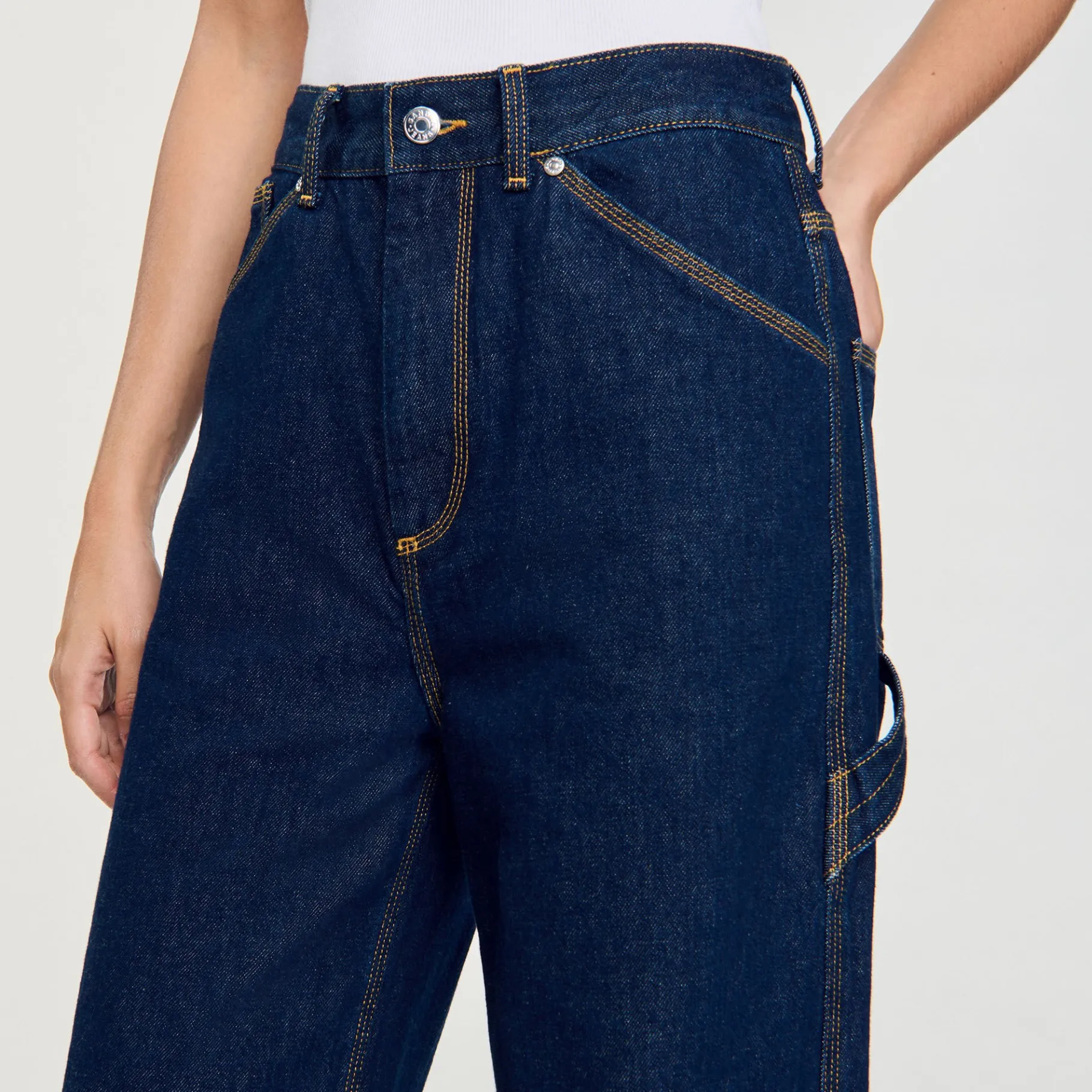 Clearance SANDRO Jean Large Flare Bleu jean