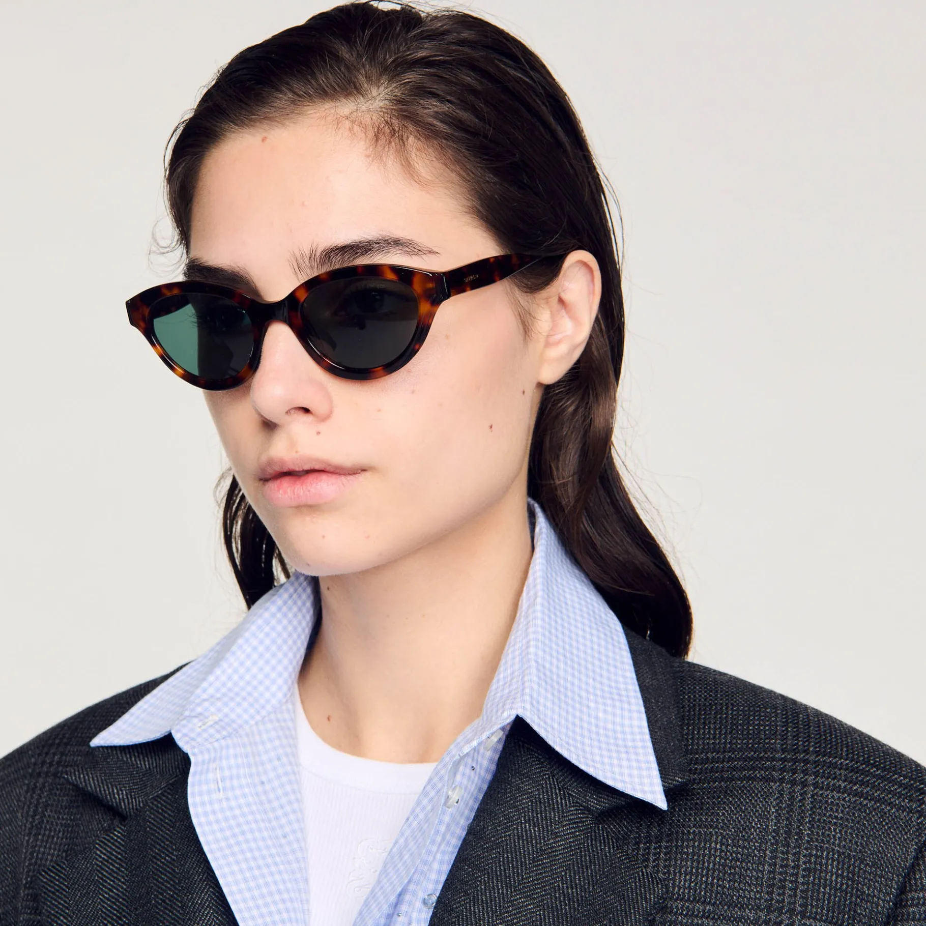 Online SANDRO Lunettes De Soleil Cat Eyes Marron