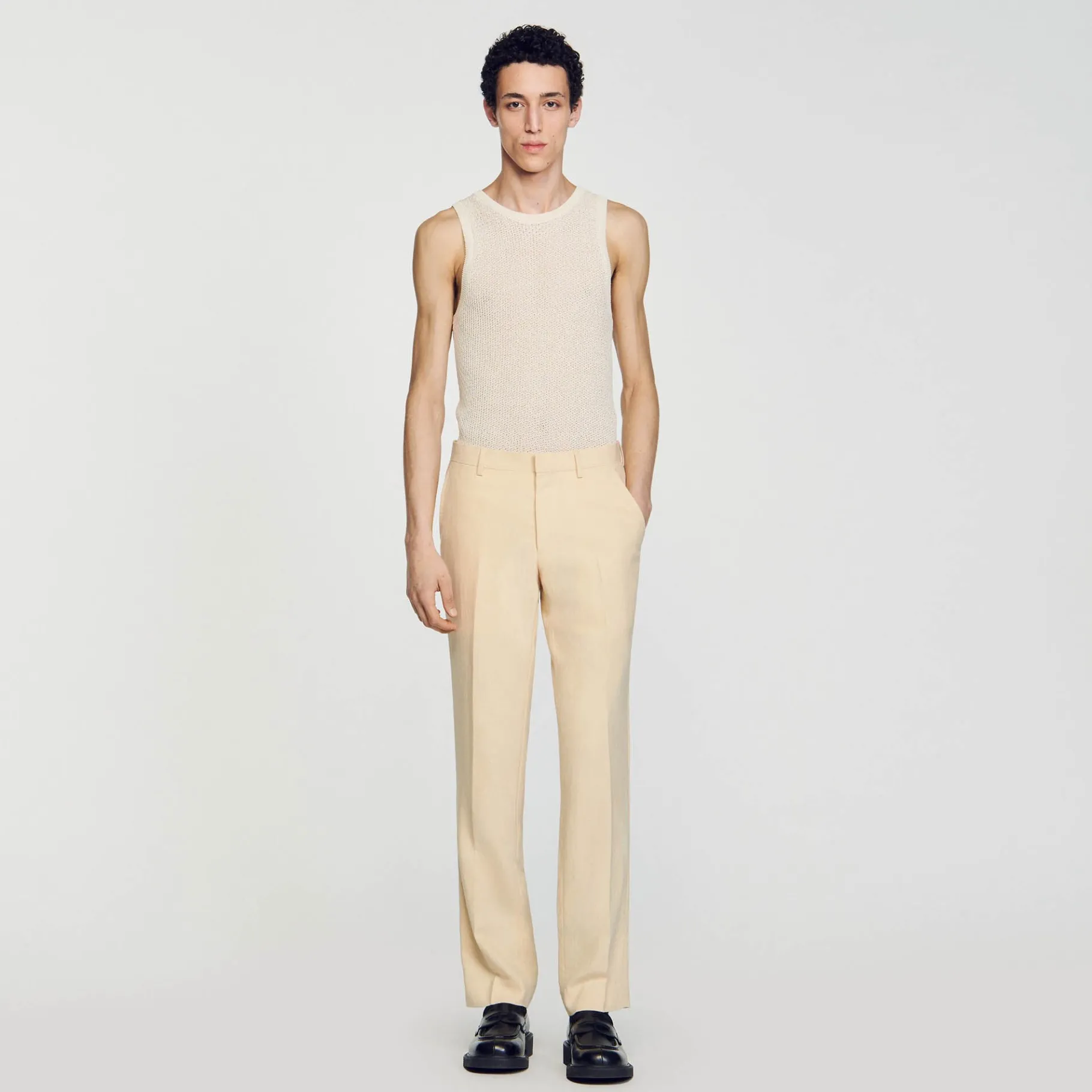 Fashion SANDRO Pantalon De Costume Beige