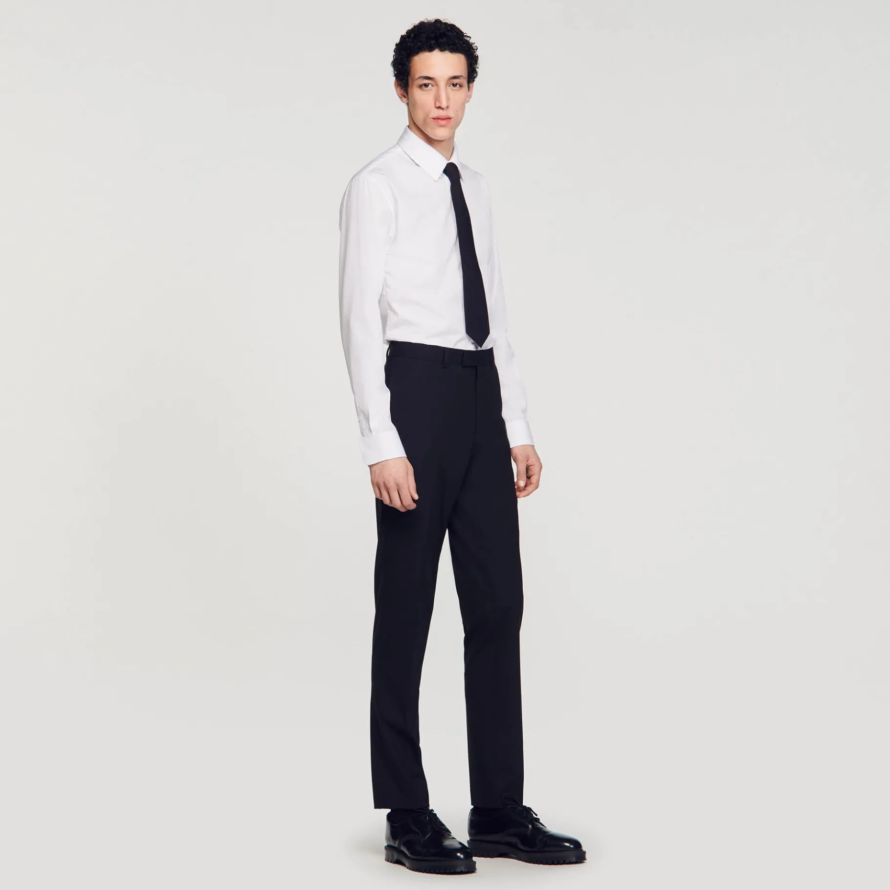 Outlet SANDRO Pantalon De Costume à Coupe Classique Noir