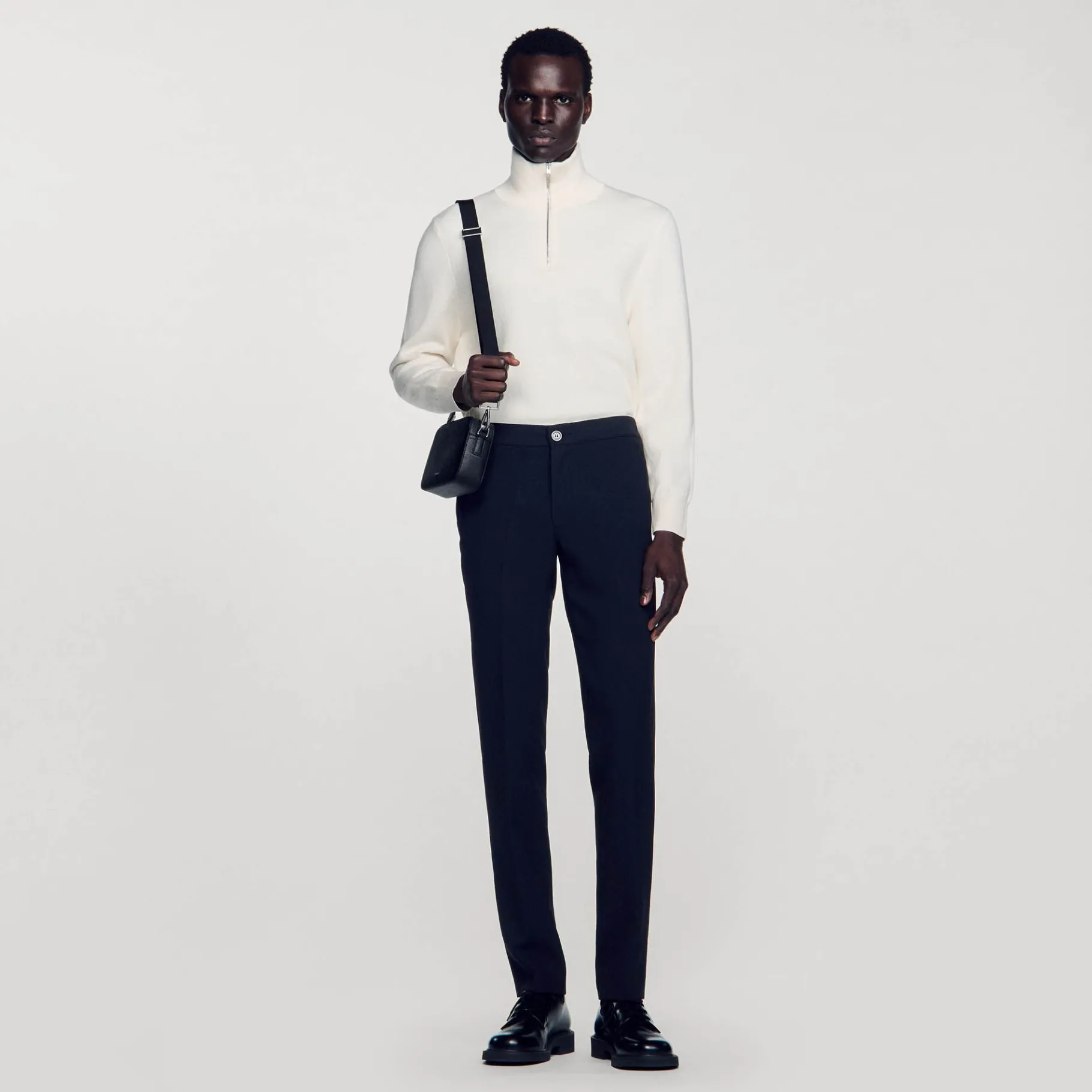Sale SANDRO Pantalon En Jersey Noir
