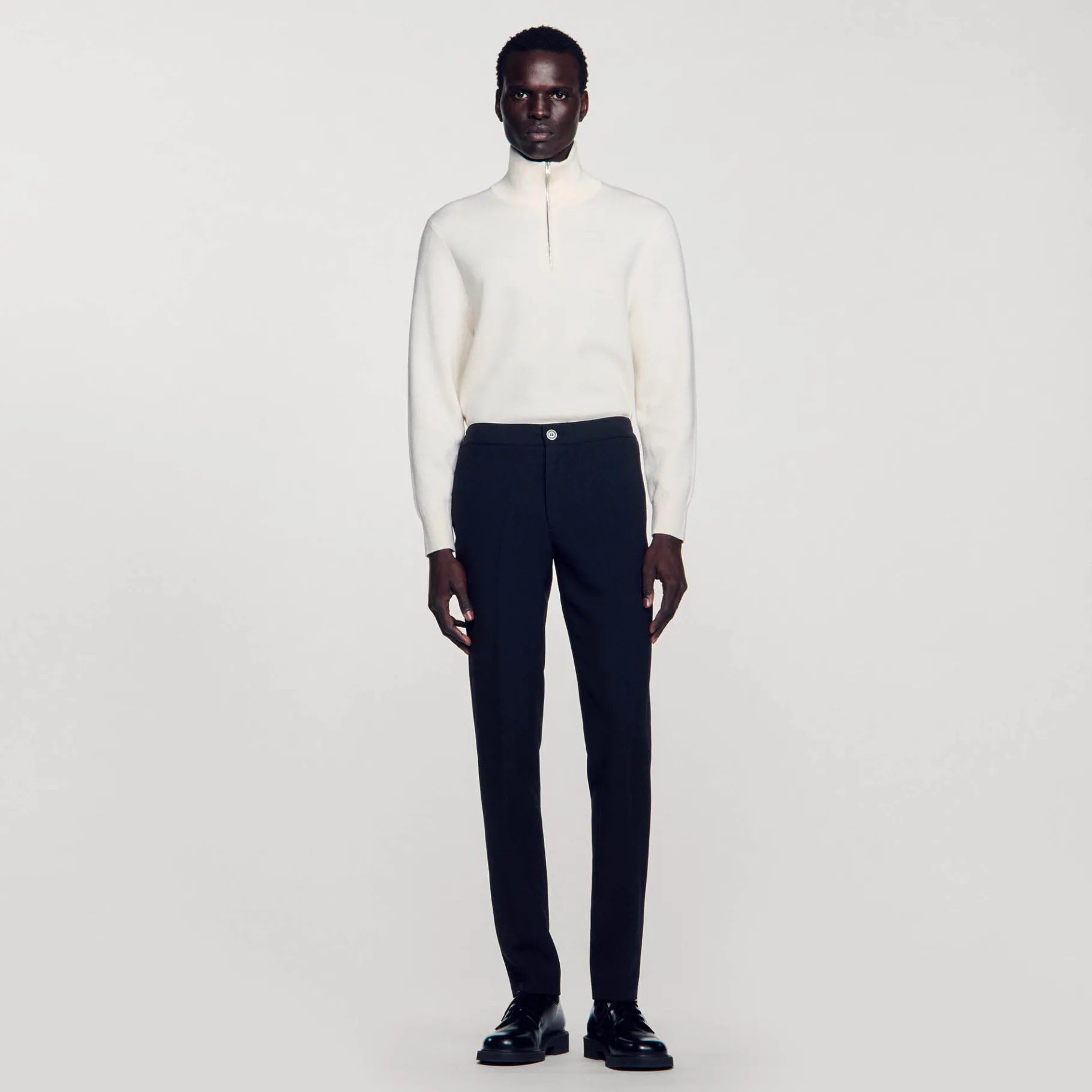 Sale SANDRO Pantalon En Jersey Noir