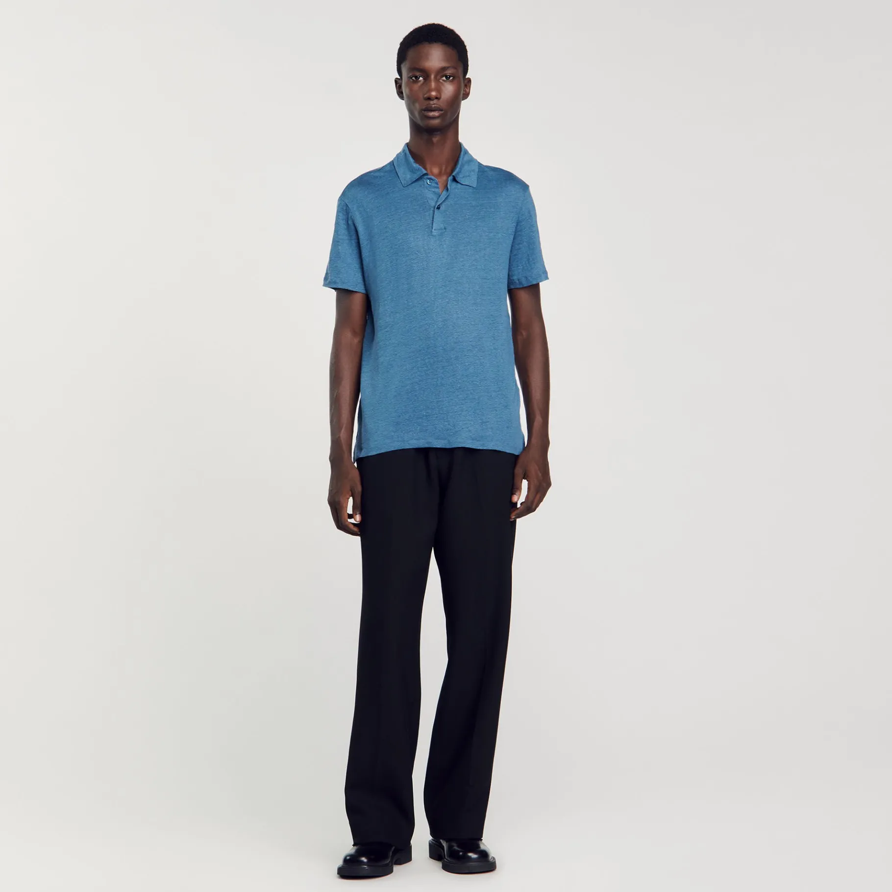 Online SANDRO Polo En Lin Azur