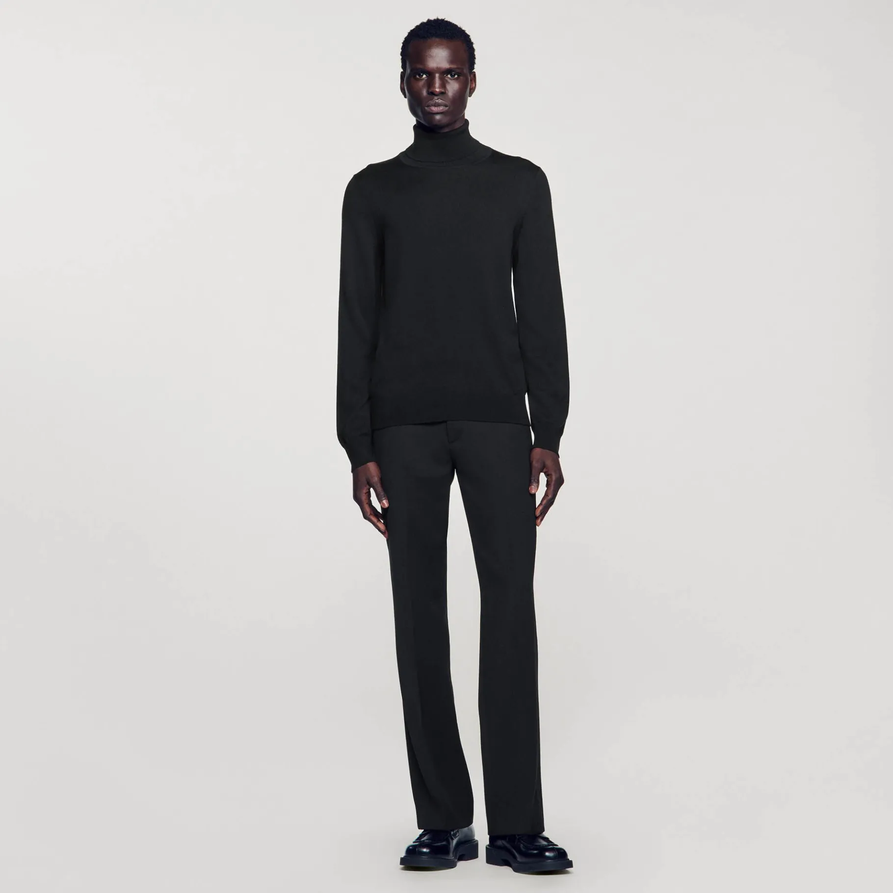 Online SANDRO Pull à Col Roulé En Laine Homme Marine