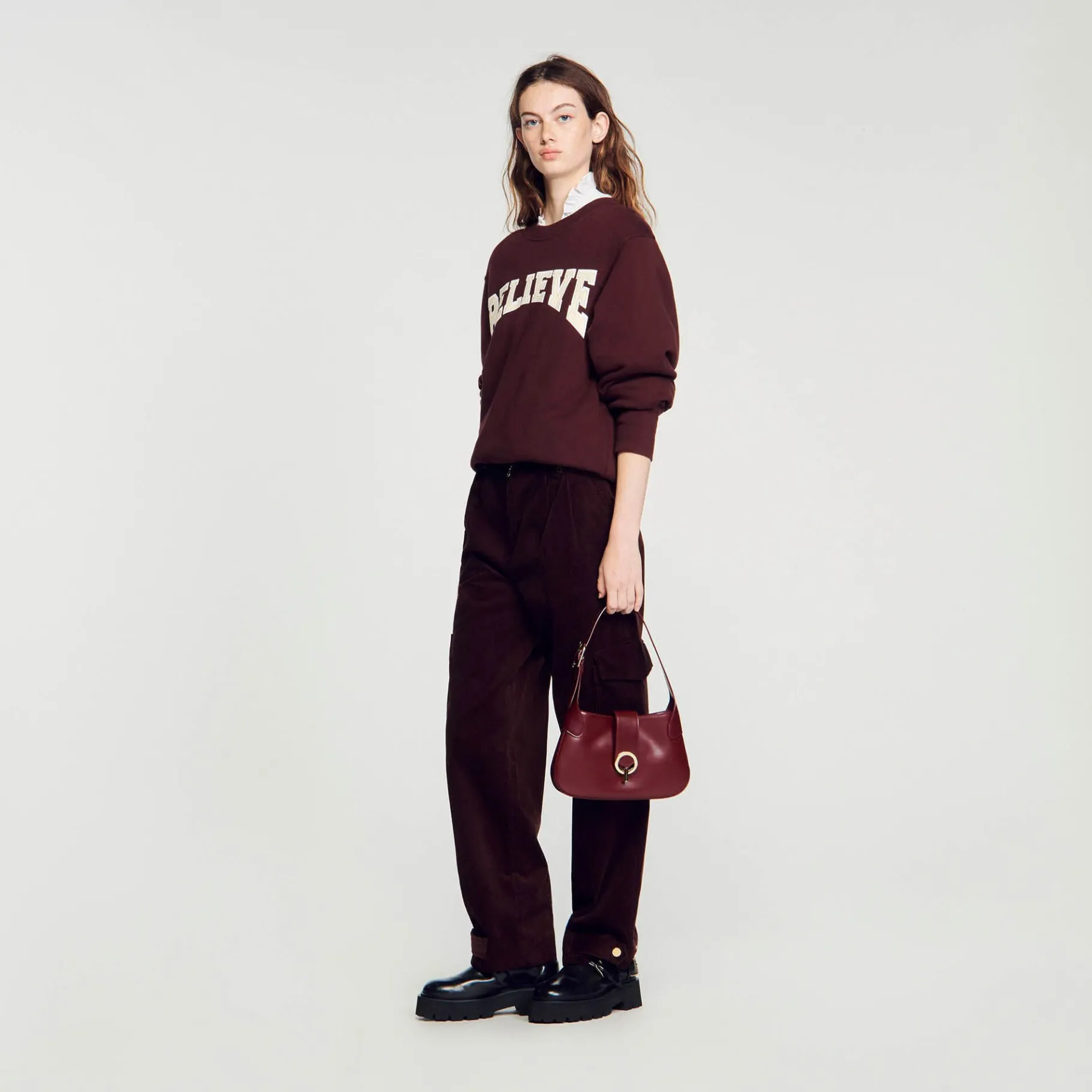 Hot SANDRO Sac Janet Tannerie Certifiée Bordeaux