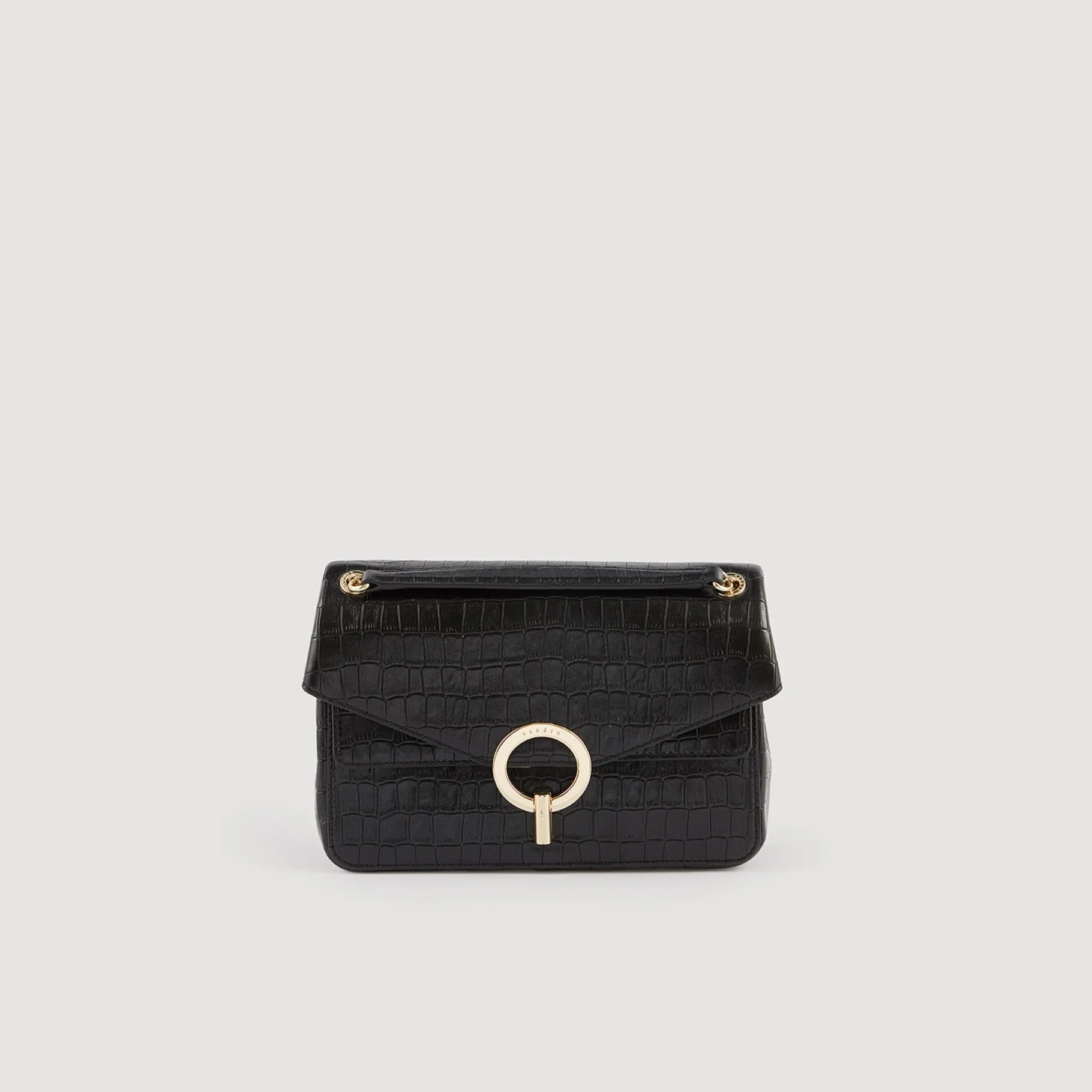 Online SANDRO Sac Yza En Cuir D'une Tannerie Certifiée Noir