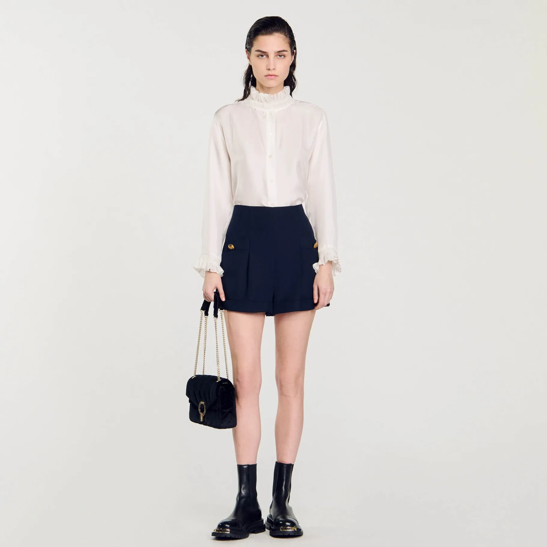 Clearance SANDRO Short à Revers Marine