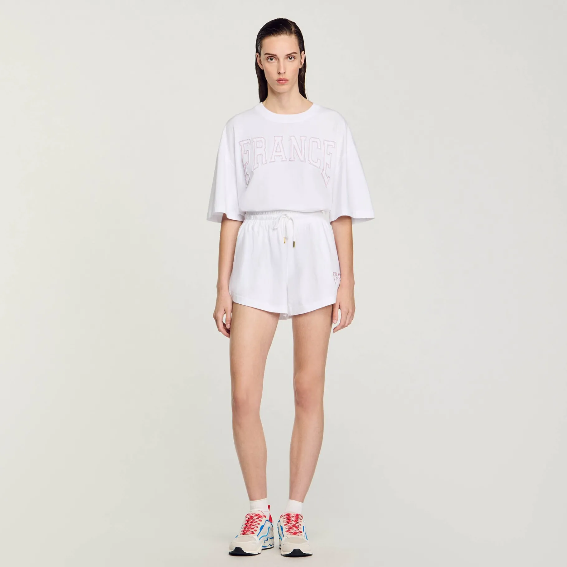 Cheap SANDRO Short Boxer Imprimé France blanc