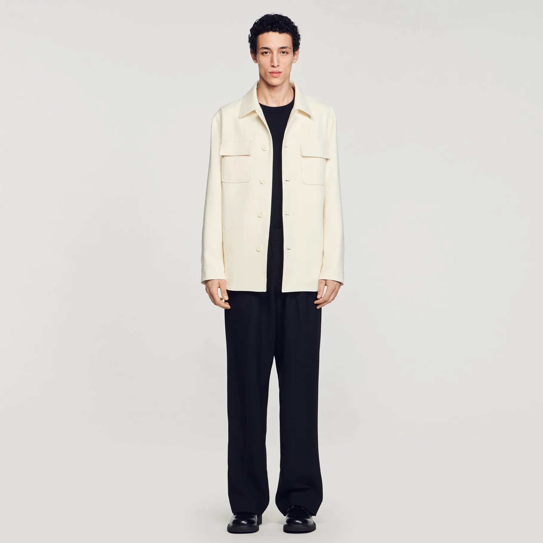 Fashion SANDRO Surchemise Boutonnée Ecru