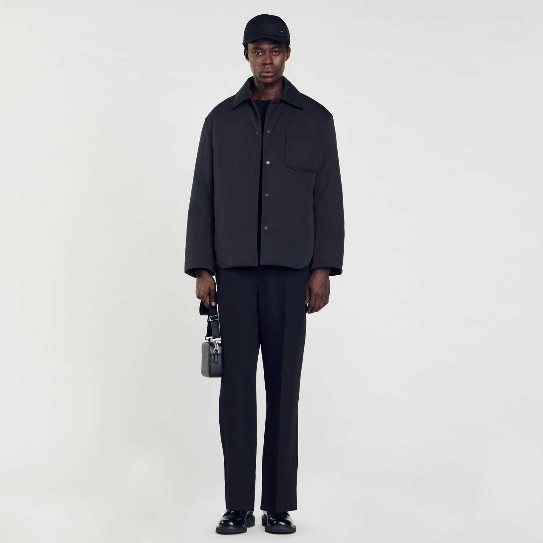 Fashion SANDRO Surchemise Ouatinée Noir