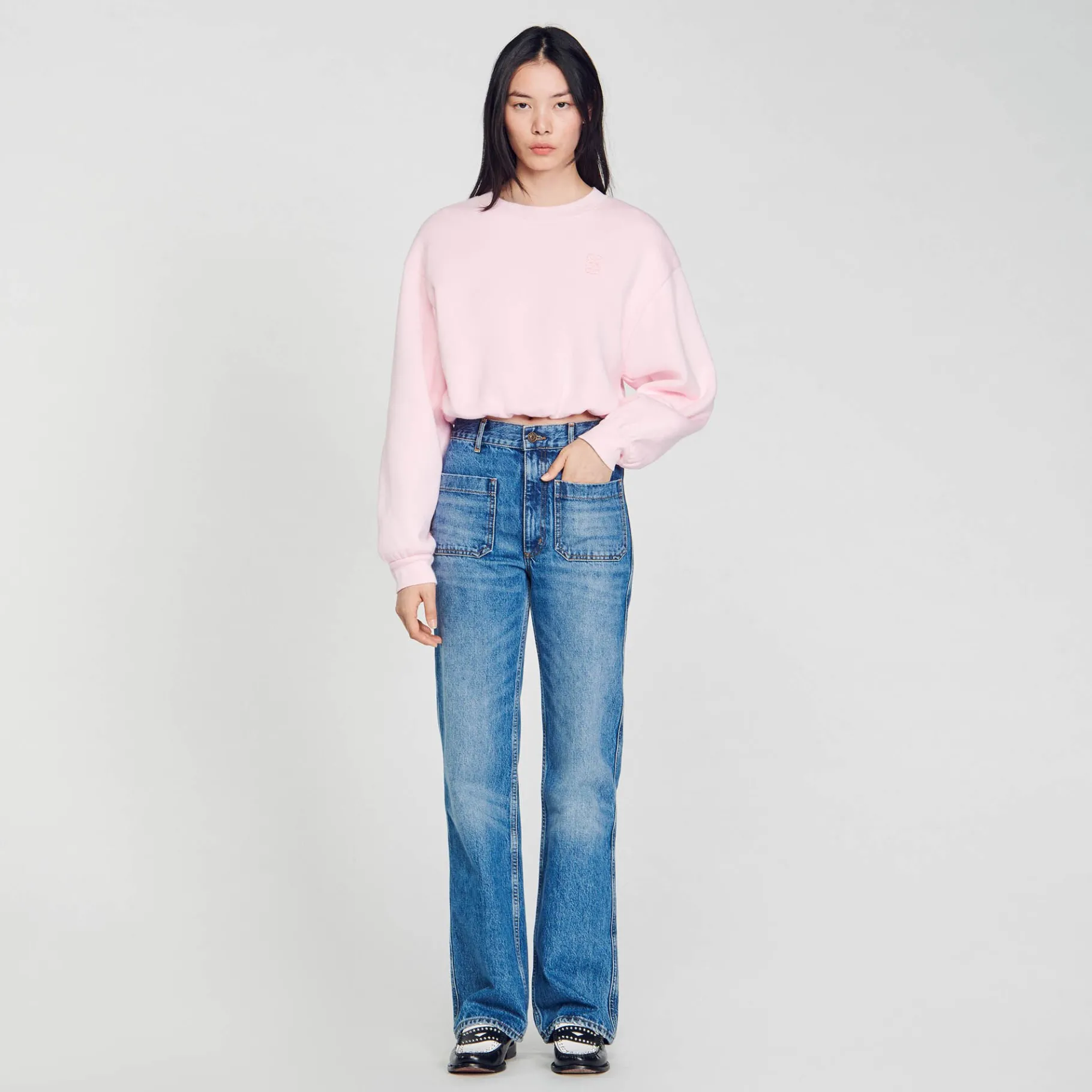 Best SANDRO Sweatshirt Court Rose Clair