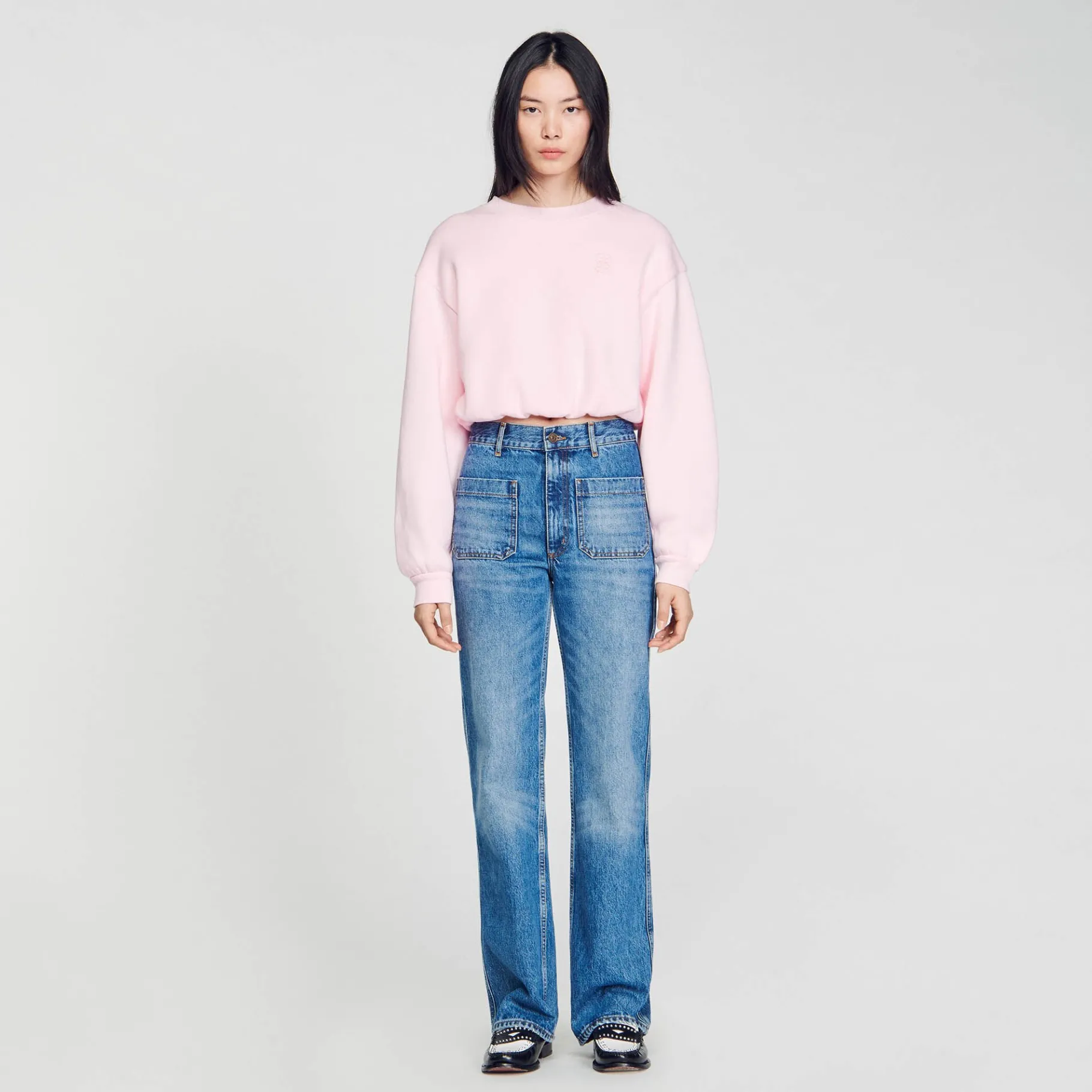 Best SANDRO Sweatshirt Court Rose Clair