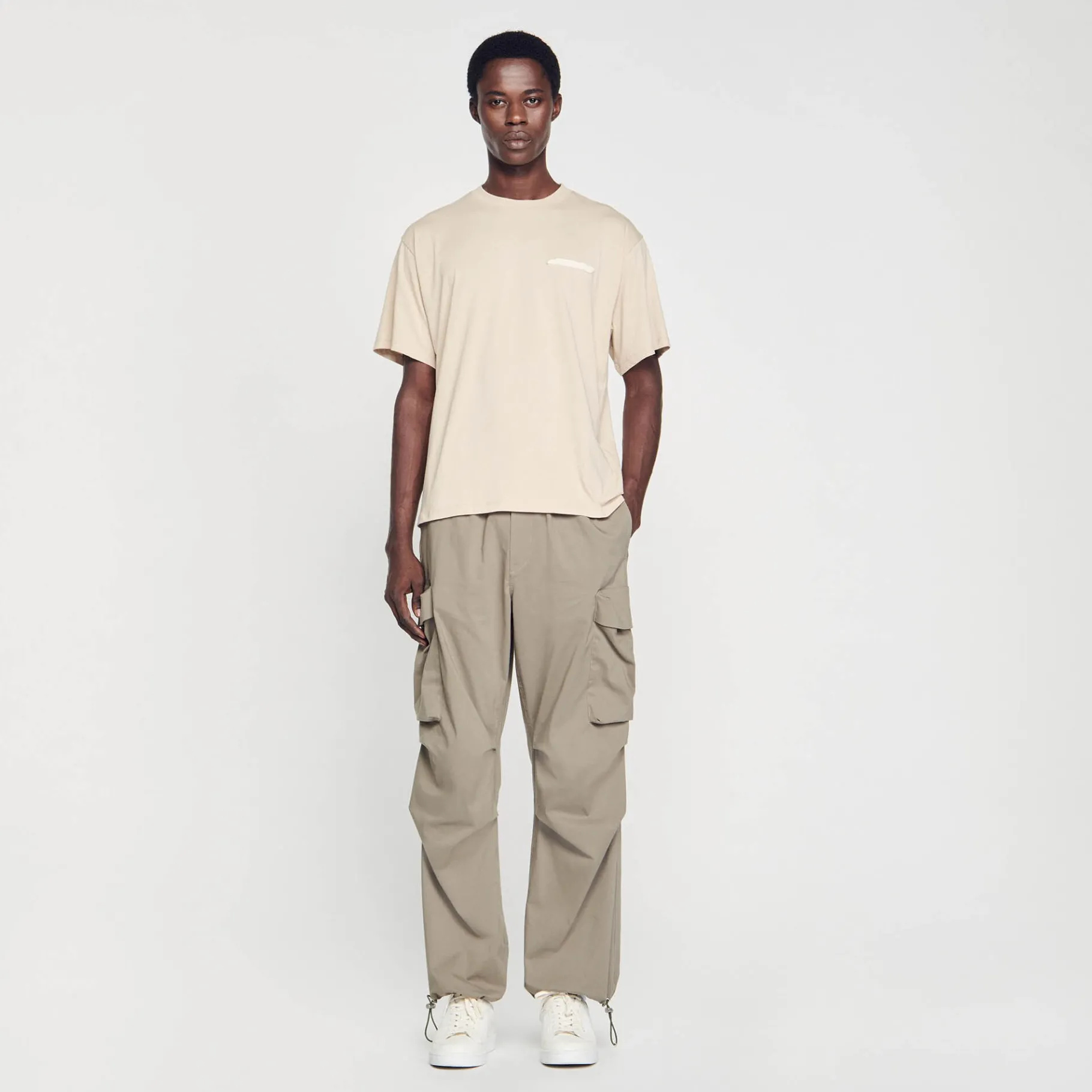 Clearance SANDRO Tee-shirt En Coton Beige