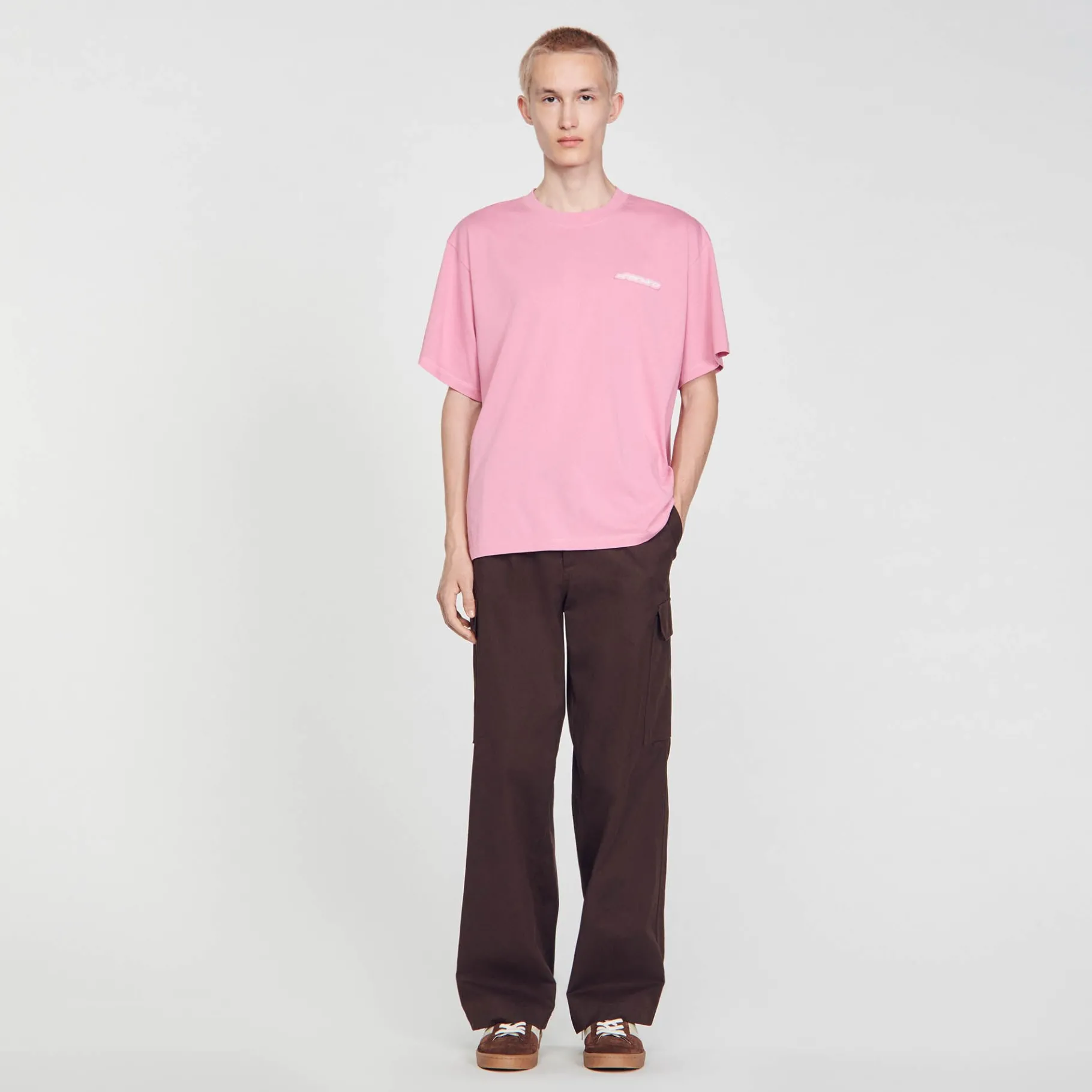 Cheap SANDRO Tee-shirt En Coton Rose
