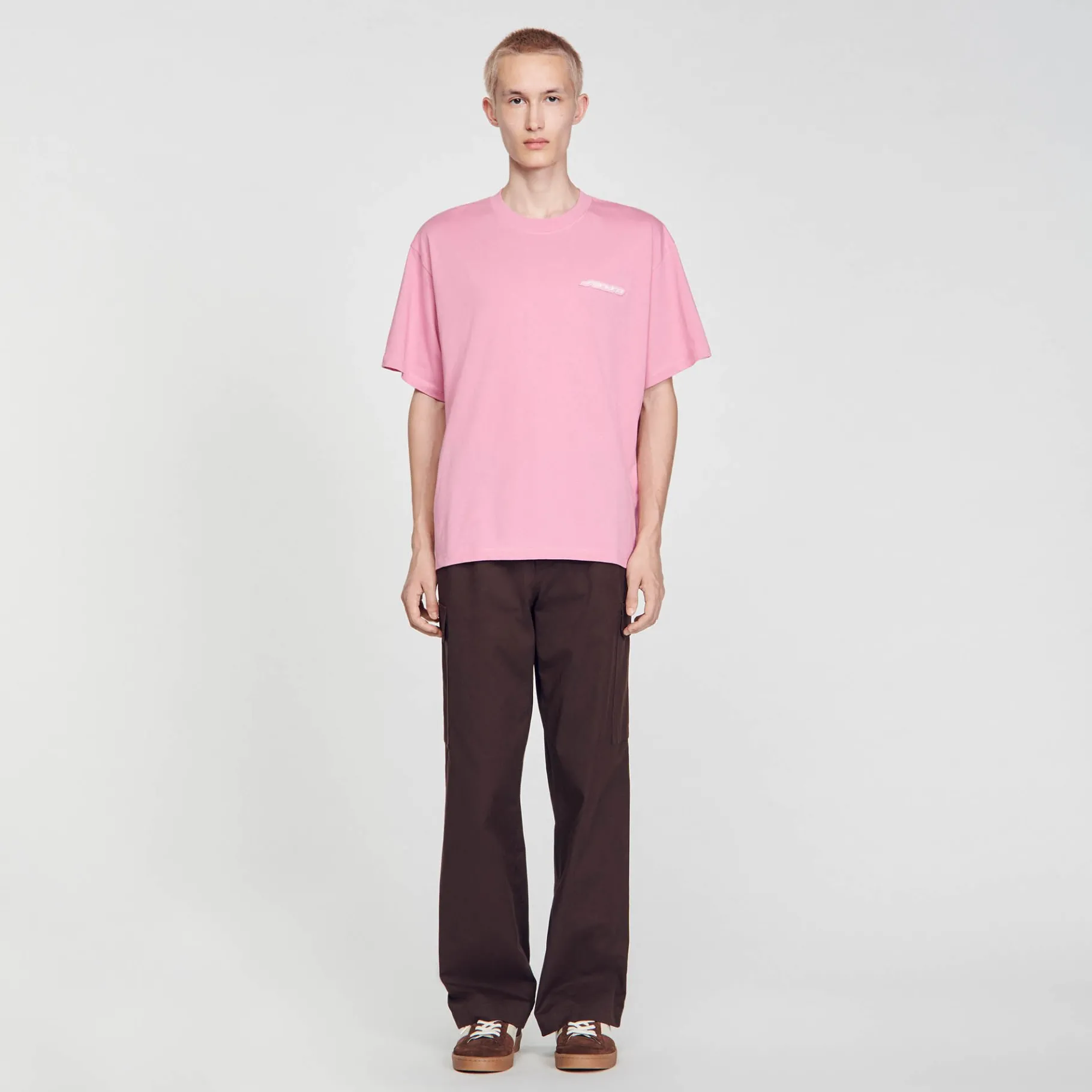 Cheap SANDRO Tee-shirt En Coton Rose